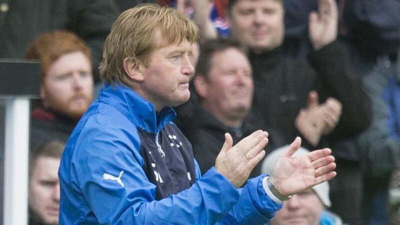 Rangers manager Stuart McCall has called on Gers fans to play a positive part in their Scottish Premiership play-off battle against Hibs on Wednesday night 