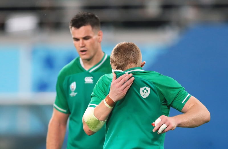 Keith Earls, right, and Ireland captain Johnny Sexton suffered World Cup disappointment against New Zealand four years ago (Adam Davy/PA)