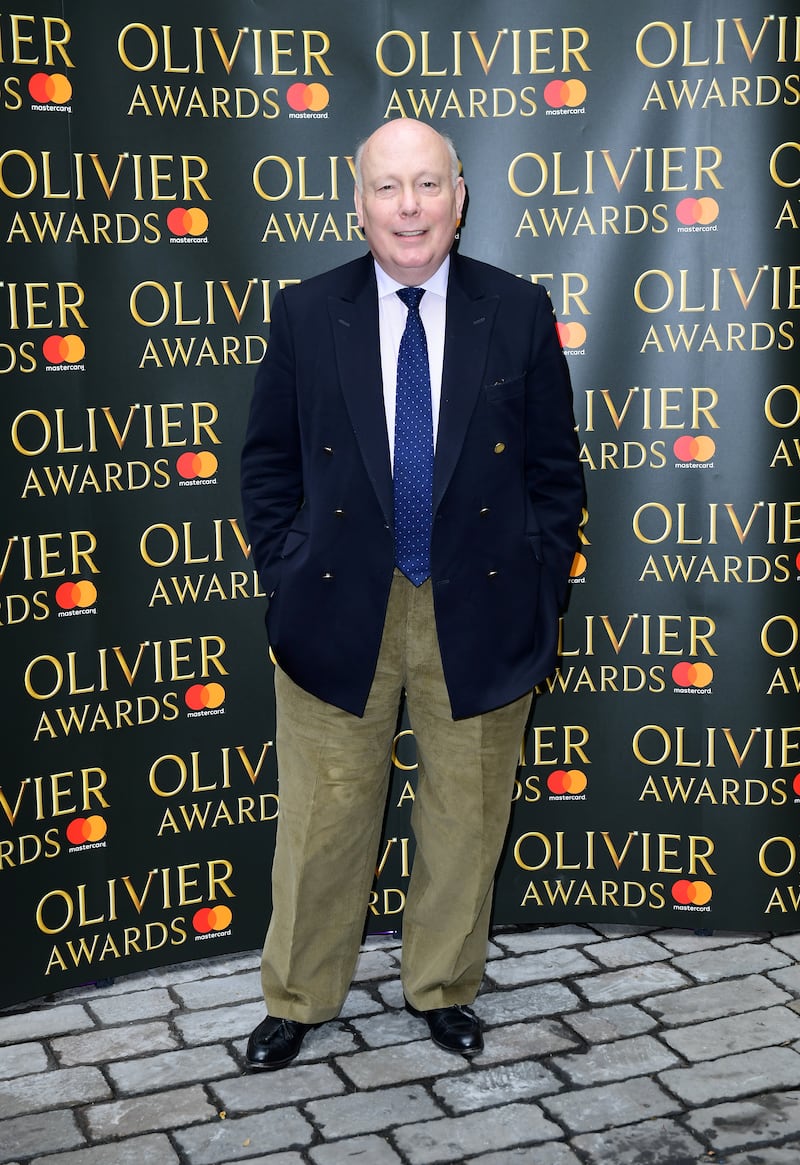 Julian Fellowes arriving at the Olivier Awards nominations party (Ian West/PA)