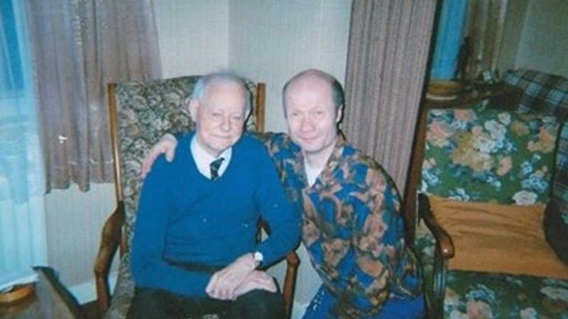 Christopher Luke pictured with his beloved 'Jimmy' Molyneaux. He says the pair were 'close companions'