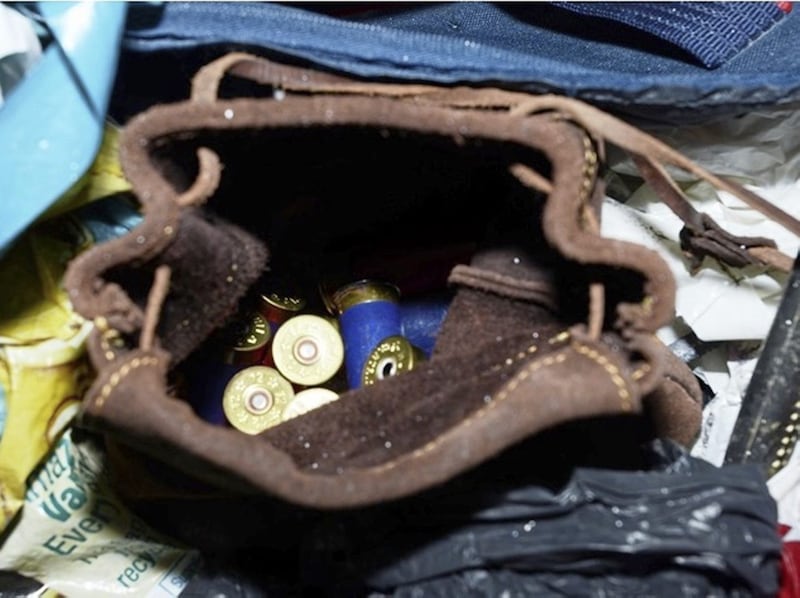Ammunition found at Francis Smith&rsquo;s property (PSNI supplied pic) 