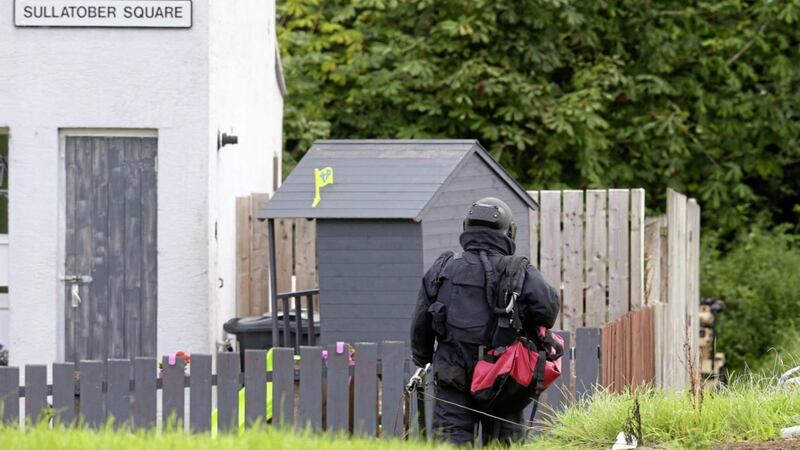 Police and army at the scene of a security alert in the Carrickfergus area of Co Antrim. Picture by Mal McCann 