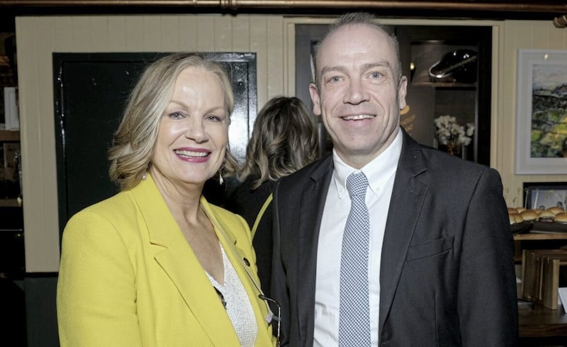 Anne McReynolds, MAC Chief Executive pictured with Secretary of State Chris Heaton Harris MP, who also spoke at the high profile New York event 