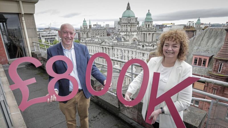 Communities Minister Car&aacute;l N&iacute; Chuil&iacute;n and Peter Sheridan, chief executive of Co-operation Ireland, launch this years&rsquo; Small Capital Grants Programme 