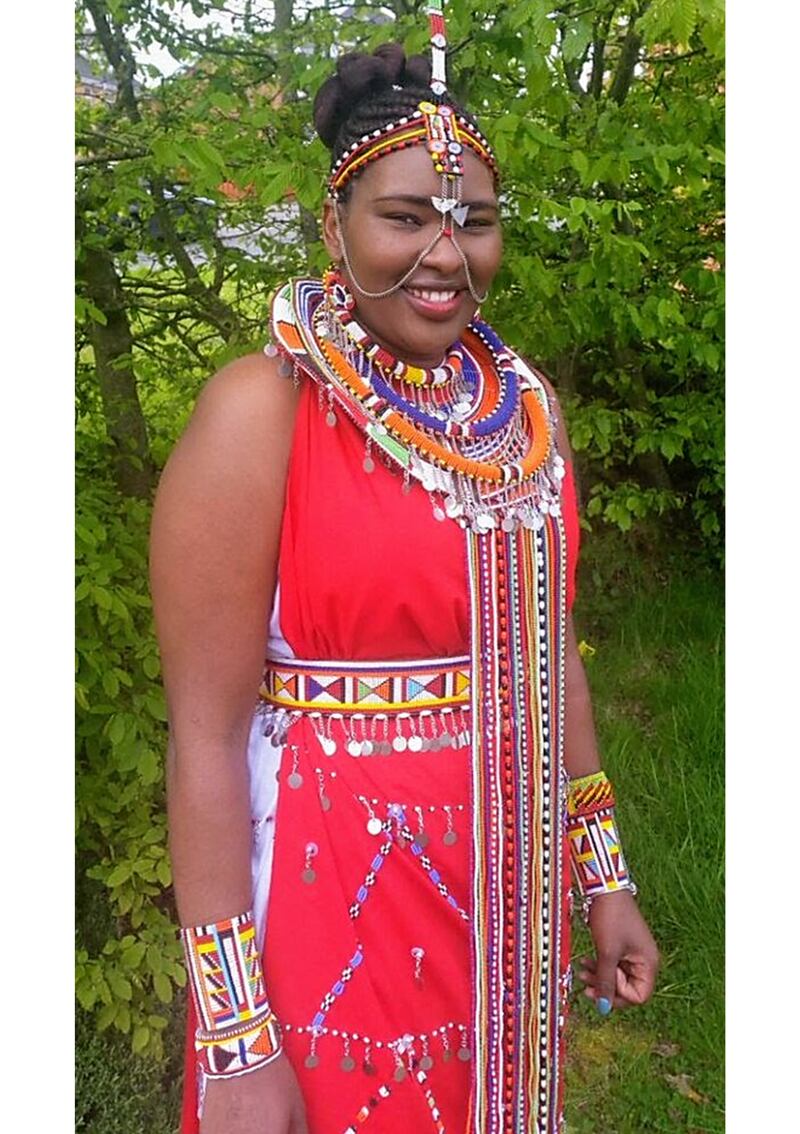 Lilian Seenoi Barr in her traditional Maasai clothing