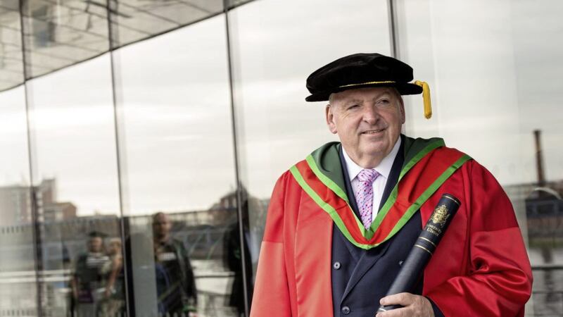 Feargal McCormack has received an honorary degree of Doctor of Science (DSc) from Ulster University for his civic contributions. Photo: Nigel McDowell 