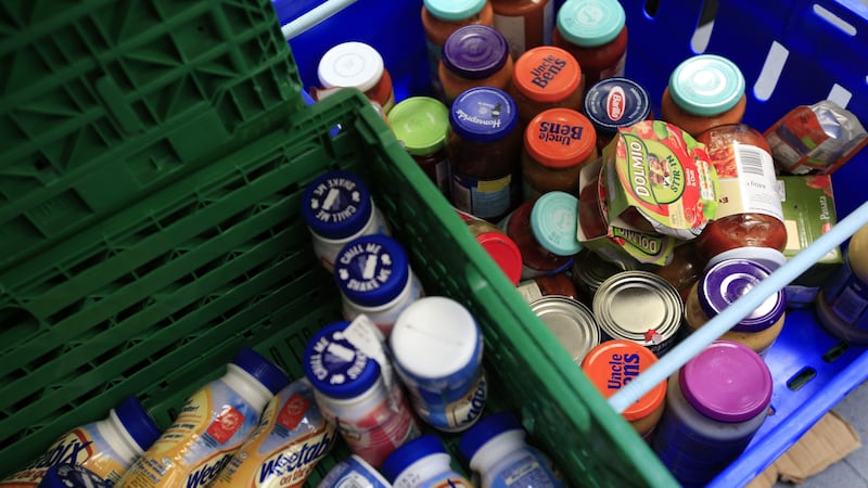 Food banks distributed a record number of emergency food parcels between April and September this year (Jonathan Brady/PA)