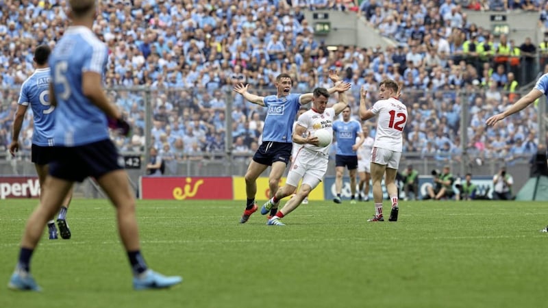 Con O&#39;Callaghan&#39;s early goal was a killer blow for Tyrone last summer, though the Cuala ace won&#39;t be available for Jim Gavin&#39;s side tonight. Picture by Philip Walsh 