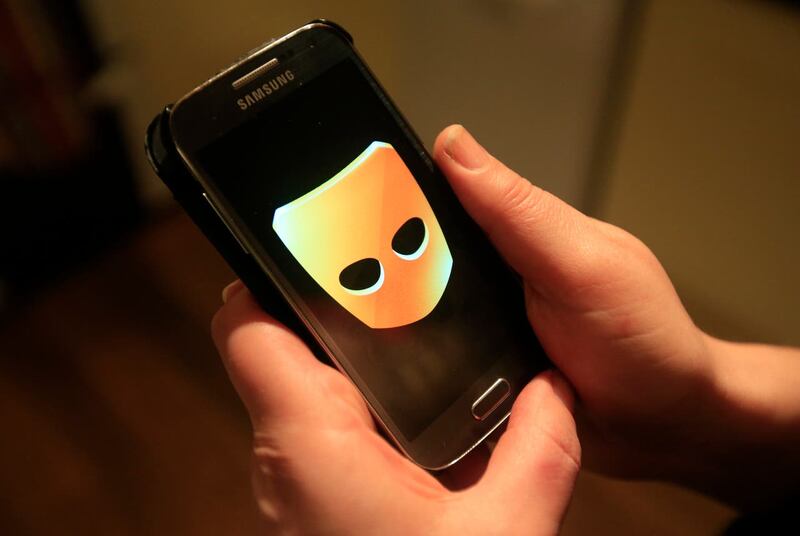 Grindr app in use on a smartphone