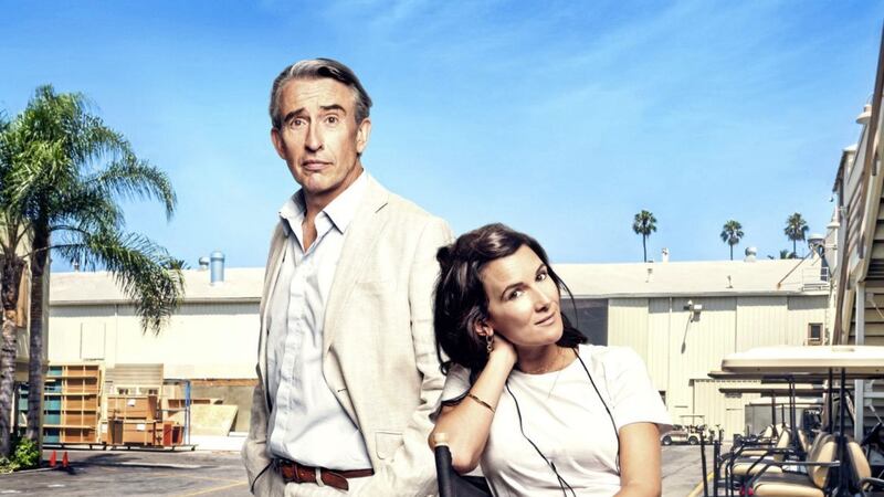 Steve Coogan as Cameron and Sarah Solemani as Bobby in Chivalry. 