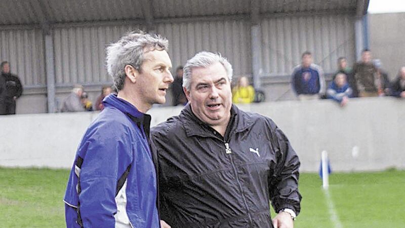 20 years ago today, Crossmaglen manager Joe Kernan (right) instructed his players not to watch videos of 1997 All-Ireland Club FC Final opponents Knockmore.