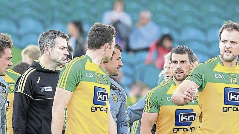 Michael Murphy and his Donegal team-mates limped to victory over Longford last weekend and will find Meath a tough nut to crack in Navan on Saturday Picture by Margaret McLaughlin 