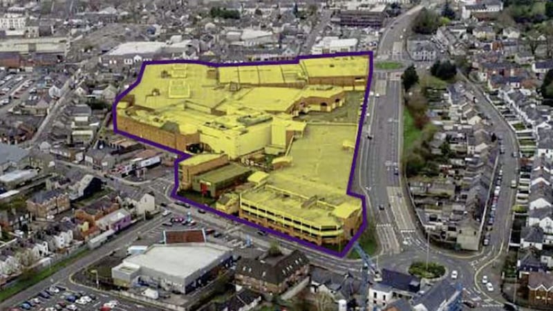 The Fairhill shopping centre site in Ballymena has gone on the market for &pound;10 million - less than a quarter of the price it sold for in 2015 