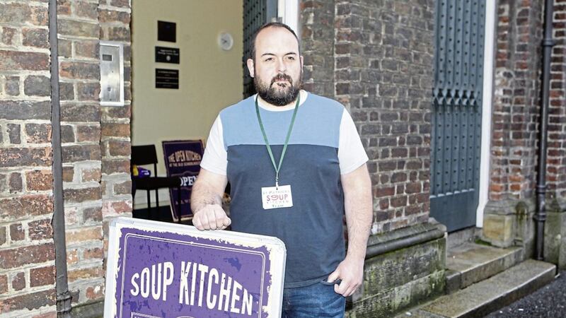 Paul McCusker, co-founder of St Patrick&#39;s Soup Kitchen, said the facility would operate as a takeaway only service during the coronavirus outbrea outbreak. Picture: Matt Bohill 