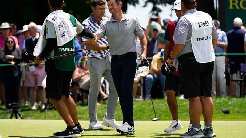 Rory McIlroy walks off the on the ninth hole during the first round of the Travelers Championship golf tournament at TPC River Highlands,  in Cromwell, Connecticut<br />Pictue: Seth Wenig/AP&nbsp;
