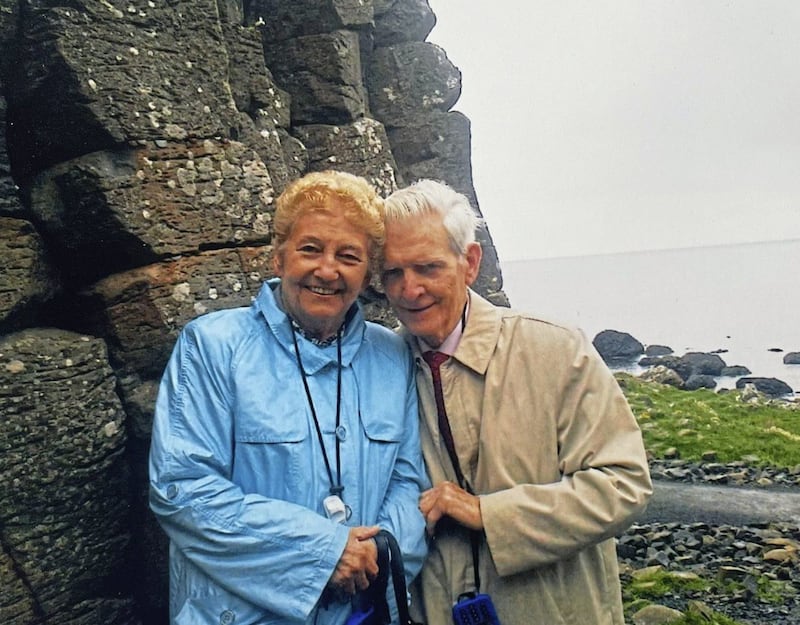 Jim Fitzpatrick with his late wife Alice 