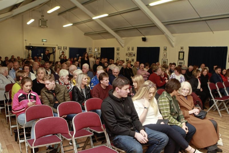 The audience at a special showing of documentary No Stone Unturned in Loughinisland, Co Down. Picture by Matt Bohill 