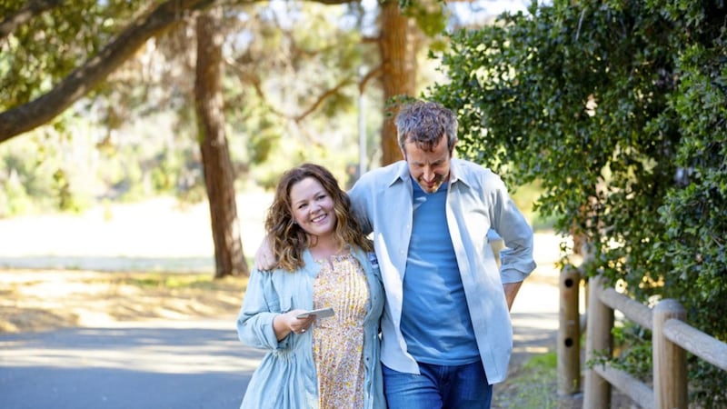 The Starling stars Irish actor Chris O&#39;Dowd and Melissa McCarthy as grieving parents Lilly and Jack 