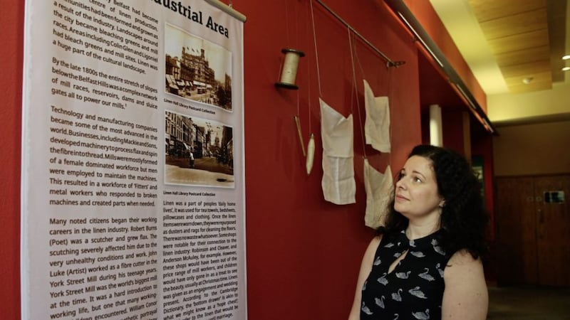 Rachel Brady looks at a new exhibition in the Linen Hall Library highlighting the north&#39;s linen industry. Picture by Hugh Russell 
