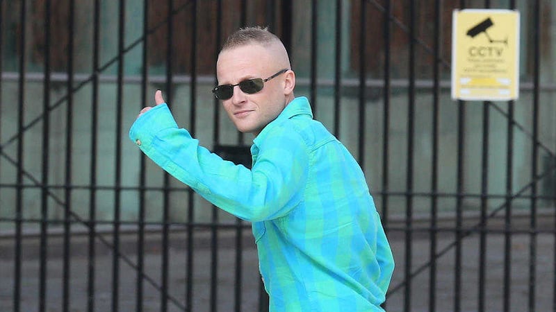 Jamie Bryson pictured before an earlier court hearing. Picture by Hugh Russell