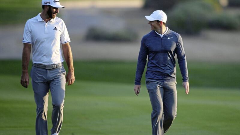 Dustin Johnson lost for the second successive day at the WGC-Dell Technologies Match Play and has been eliminated. Rory McIlroy, though, survives another day after victory over Jhonattan Vegas on Thursday 
