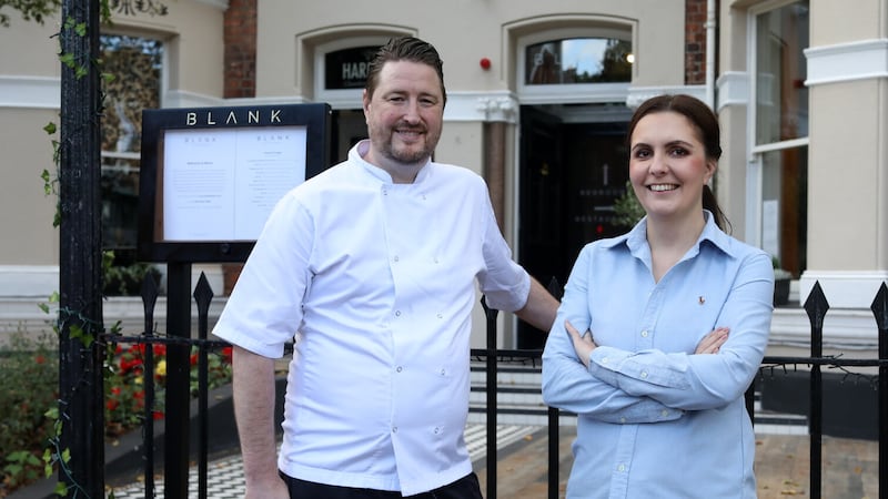 The owners of Blank restaurant in Belfast, Jonny and Christina Taylor.