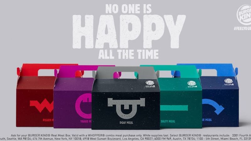 The new meals may be a little dig at McDonald’s – but they are also intended to raise awareness of mental health issues.