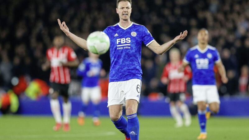 Northern Ireland defender Jonny Evans is hoping to add the inaugural Europa Conference League to the FA Cup he helped Leicester secure 12 months ago. Picture by PA 