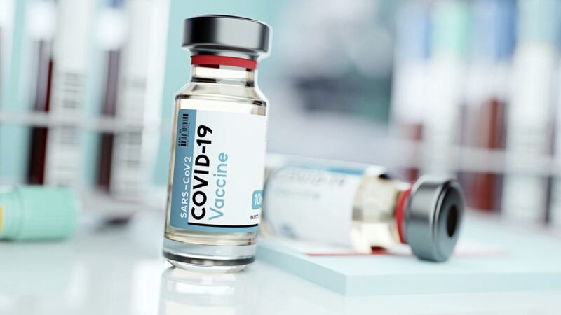 A vial of SARS-CoV2 COVID-19 vaccine 