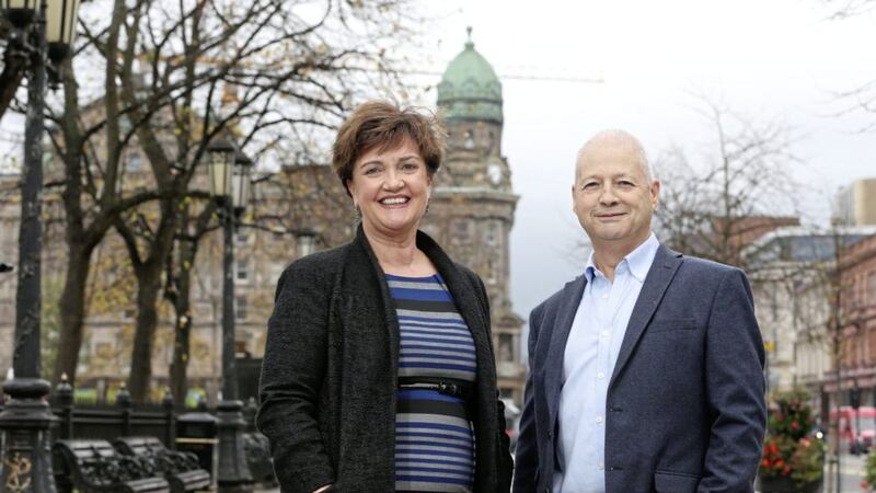 Pictured are Grainne McVeigh, director of life sciences at Invest NI and Peter Keeling, CEO of Diaceutics, who are creating 20 new jobs in Belfast as part of a &pound;2 million R&amp;D investment 