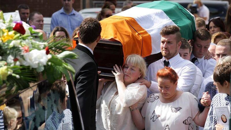 The funeral of murder victim Kevin McGuigan 
