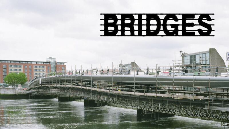 The new footbridge over the Lagan under construction &ndash; Nick Boyle&#39;s new work is a reimagining of Belfast&#39;s bridges in musical form 