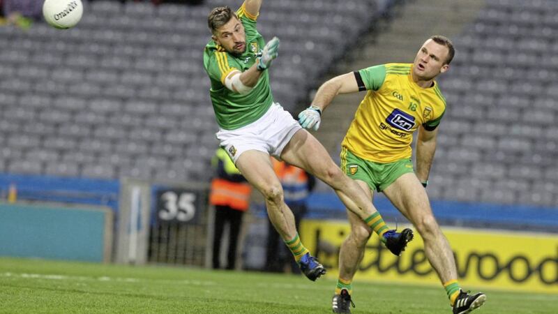 Mickey Newman made life hell for Donegal early in the Division Two final - but the way the T&iacute;r Chonaill men have used that lesson will be among the things that makes life very difficult for the Royals in the Super 8s. Picture by Philip Walsh 