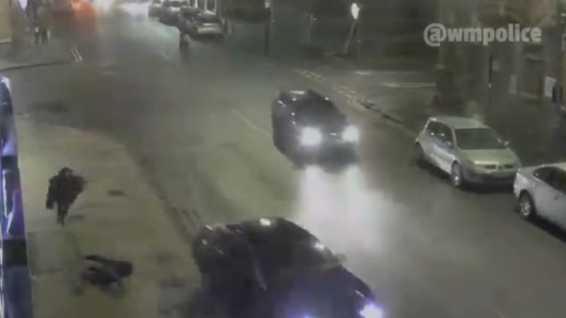 CCTV has captured this shocking hit and run