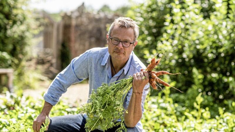 Hugh Fearnley-Whittingstall spent much of the first period of lockdown &#39;at home with the family, growing [vegetables] and cooking and walking, looking after the goats&#39; 
