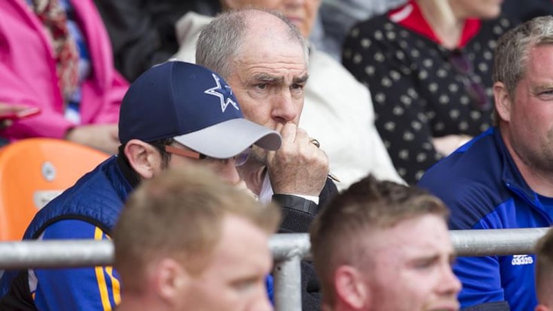 Mickey Harte was in the stands at the Athletic Grounds to see Tyrone's Ulster final opponents Down beat Monaghan and the Red Hand boss has nothing but praise for his counterpart Eamonn Burns Picture by Phlip Walsh