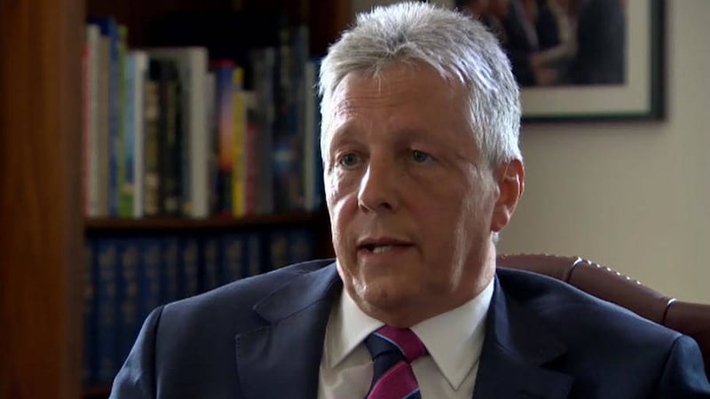 Peter Robinson speaking to the BBC last night 