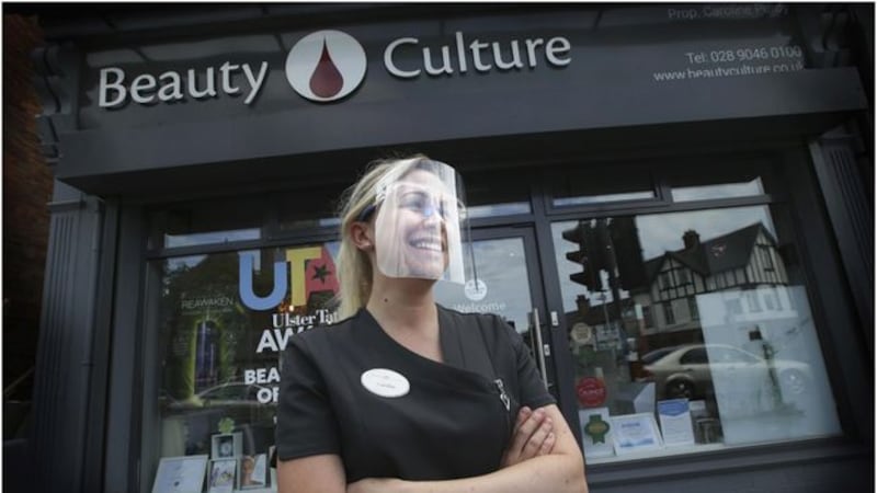 Caroline Purdy outside her salon, Beauty Culture, in east Belfast. Picture by Hugh Russell