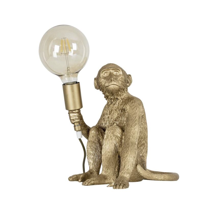 <strong>5. George Monkey Table Lamp In Metallic Gold, &pound;45, Iconic Lights<br /></strong>Troops of monkeys are trending in interiors, and this playful little fellow is a fun find.