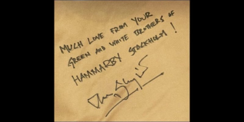 Actor, Alexander Skarsgard signed an Atticall GAA jersey when he was recently in Co Down filming scenes for new movie `The Northman&#39;. The 44-year-old star, wrote: &quot;Much love from your green and white brothers of Hammarby, Stockholm&quot; 
