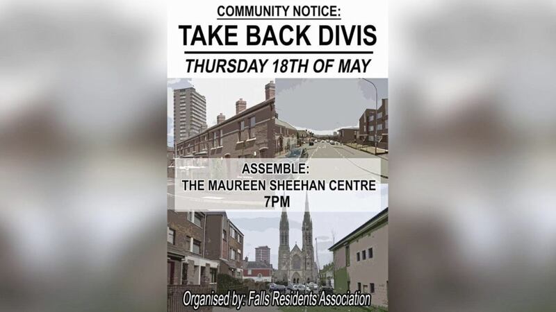 The protest will take place on Thursday at the Maureen Sheehan Centre to &quot;show support for terrorised residents&quot; 