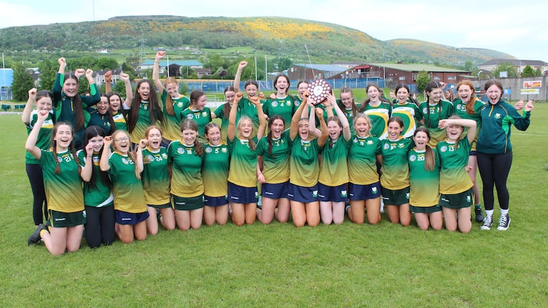 The Sacred Heart, Newry team which defeated Gleann na Ró in the AB Trophies Shield final at Rossa Park on Thursday