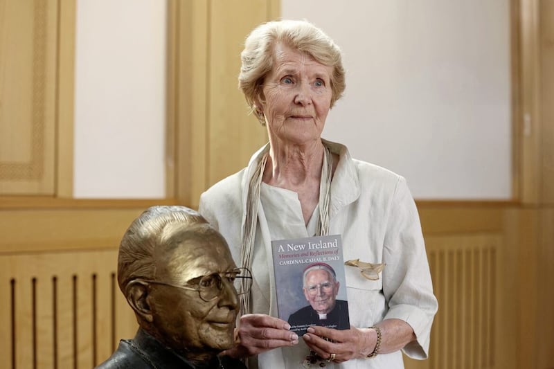 Gemma Loughran at the launch at St Malachy&#39;s College of A New Ireland Memories and Reflections of Cardinal Cahal B Daly. Picture by Mal McCann 