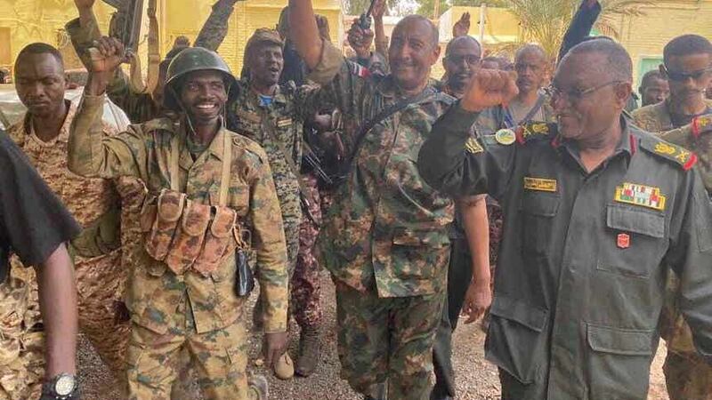 General Abdel-Fattah Burhan visits troops in Khartoum (Sudanese Army via AP)
