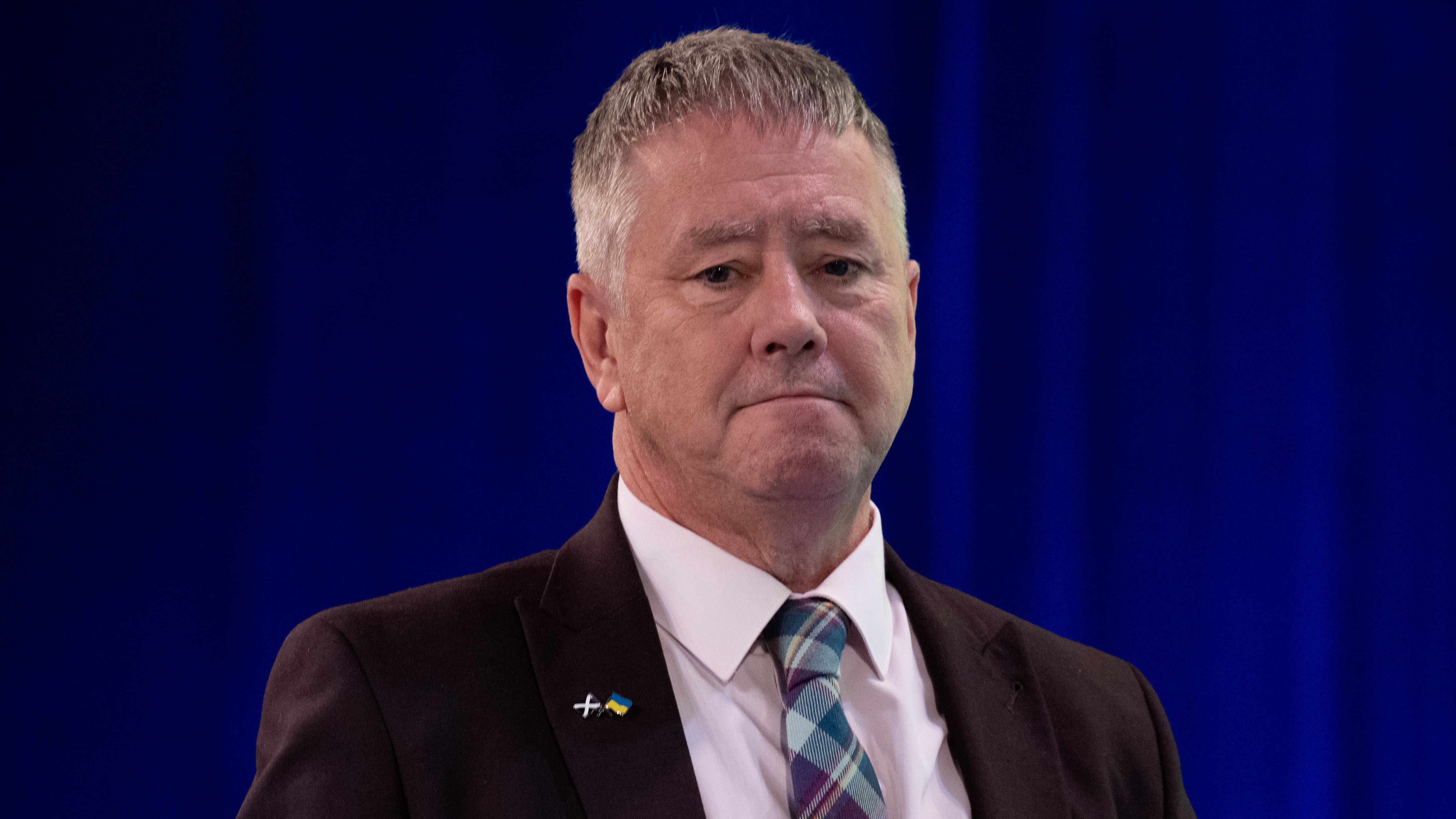 Depute leader Keith Brown delivers his address at the Scottish National Party (SNP) annual conference, at The Event Complex Aberdeen