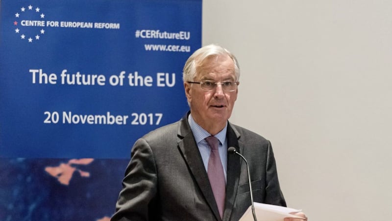 European Union chief Brexit negotiator Michel Barnier giving a speech in Brussels. Picture by Geert Vanden Wijngaert, Associated Press 
