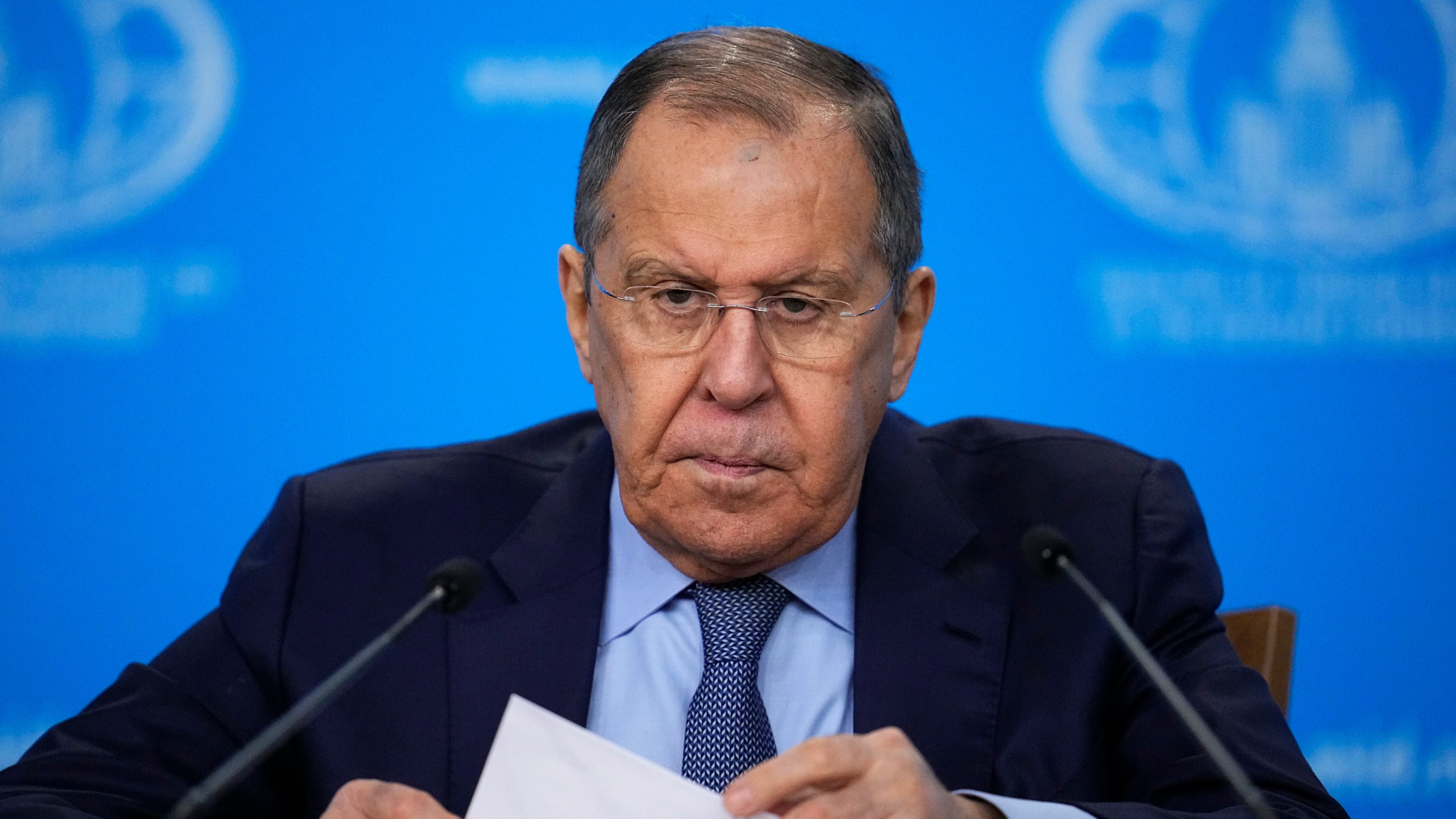 Sergey Lavrov has ruled out the prospect of talks on nuclear arms controls (AP Photo/Alexander Zemlianichenko)