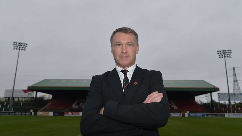 Alan Kernaghan was unveiled as Glentoran manager at the Oval on Monday<br />Picture: Pacemaker &nbsp;