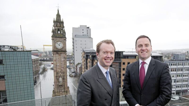 Julius Baer International chief executive David Durlacher (left) with the private bank&#39;s Northern Ireland senior relationship manager Jonathan Dobbin 