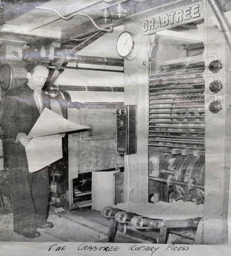 Then state-of-art Crabtree Rotary Press